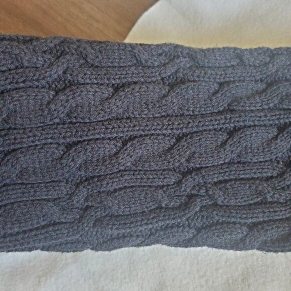 Lauren Ralph Lauren Geometric Print Fleece & Cable Knit Sweater Size L - Picture 13 of 13